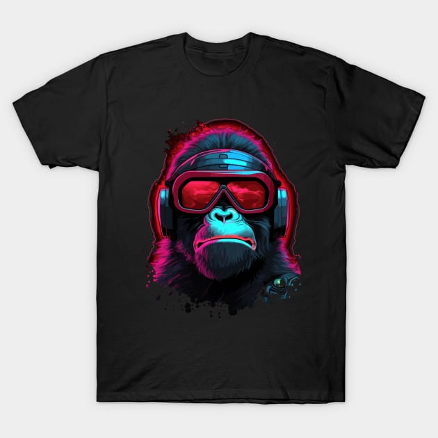Distressed Digital Cyber Primate T-Shirt by Brobocop